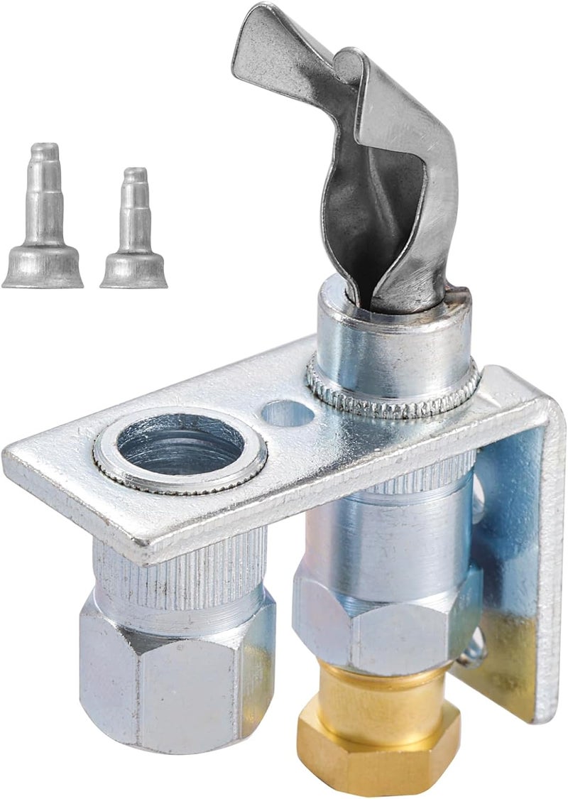 Tigbear Q314A4586 Pilot Burner Flame Head, Natural Gas and Propane Pilot Burner Assembly, Standing Pilot Burner with Orifice Compatible with Honeywell TRC Q314A-CSC - Image 1